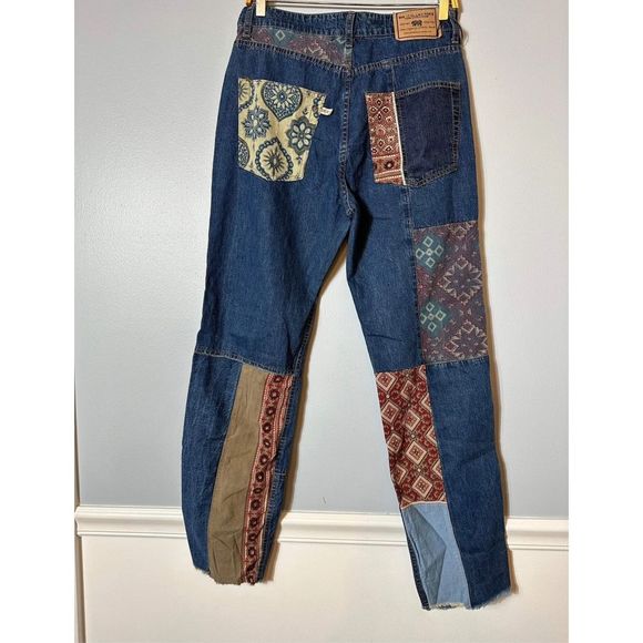 New Dr. Collectors x Free People Patched Jeans Size Small - Picture 5 of 5